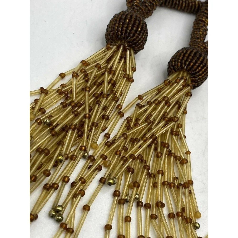 Set Of 4 Conso Trims Beaded Opulence 40083 COPPER‎ GOLD Decorative 5.5